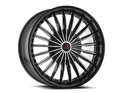 Cavallo CLV-32 Gloss Black and Machined 6-Lug Wheel; 22x9.5; 25mm Offset (21-24 Bronco, Excluding Raptor)