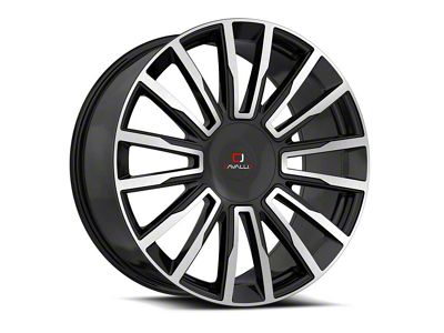 Cavallo CLV-47 Gloss Black and Machined 6-Lug Wheel; 20x8.5; 25mm Offset (21-24 Bronco, Excluding Raptor)