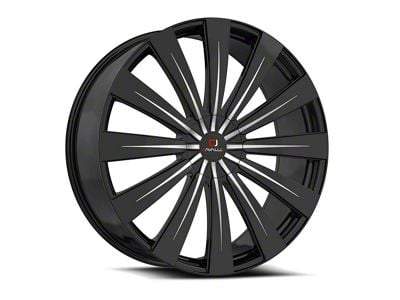 Cavallo CLV-49 Gloss Black and Machined 6-Lug Wheel; 20x8.5; 25mm Offset (21-24 Bronco, Excluding Raptor)