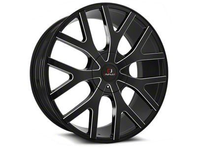 Cavallo CLV-15 Gloss Black and Milled 5-Lug Wheel; 18x8; 35mm Offset (21-24 Bronco Sport)