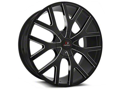 Cavallo CLV-15 Gloss Black and Milled 5-Lug Wheel; 20x8.5; 35mm Offset (21-24 Bronco Sport)