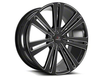 Cavallo CLV-16 Gloss Black and Milled 5-Lug Wheel; 20x8.5; 35mm Offset (21-24 Bronco Sport)