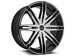 Cavallo CLV-18 Gloss Black and Machined 5-Lug Wheel; 22x8.5; 38mm Offset (21-24 Bronco Sport)