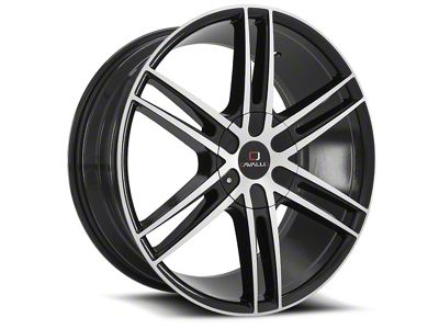 Cavallo CLV-20 Gloss Black and Machined 5-Lug Wheel; 20x8.5; 35mm Offset (21-24 Bronco Sport)