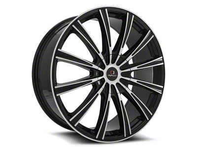 Cavallo CLV-23 Gloss Black and Machined 5-Lug Wheel; 18x8; 35mm Offset (21-24 Bronco Sport)