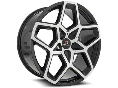 Cavallo CLV-25 Gloss Black and Machined 5-Lug Wheel; 20x8.5; 35mm Offset (21-24 Bronco Sport)