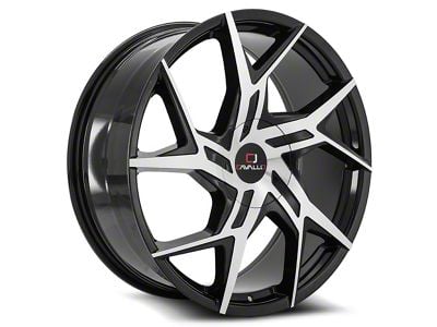 Cavallo CLV-26 Gloss Black and Machined 5-Lug Wheel; 22x8.5; 38mm Offset (21-24 Bronco Sport)