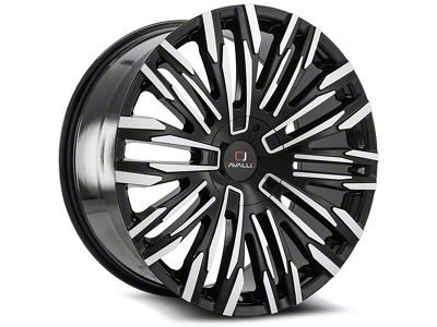 Cavallo CLV-28 Gloss Black and Machined 5-Lug Wheel; 20x8.5; 35mm Offset (21-24 Bronco Sport)