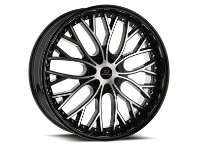 Cavallo CLV-33 Gloss Black and Machined 5-Lug Wheel; 18x8; 35mm Offset (21-24 Bronco Sport)