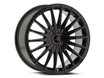 Cavallo CLV-34 Gloss Black 5-Lug Wheel; 22x8.5; 38mm Offset (21-24 Bronco Sport)