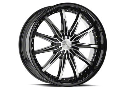 Cavallo CLV-35 Gloss Black and Machined 5-Lug Wheel; 20x8.5; 35mm Offset (21-24 Bronco Sport)