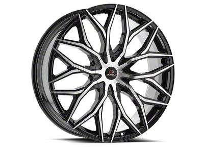 Cavallo CLV-37 Gloss Black and Machined 5-Lug Wheel; 18x8; 35mm Offset (21-24 Bronco Sport)