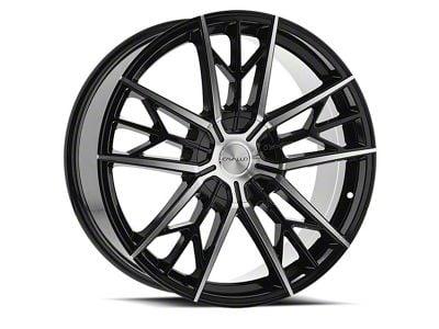 Cavallo CLV-39 Gloss Black and Machined 5-Lug Wheel; 20x8.5; 35mm Offset (21-24 Bronco Sport)