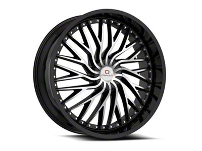 Cavallo CLV-43 Gloss Black and Machined 5-Lug Wheel; 18x8; 35mm Offset (21-24 Bronco Sport)