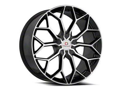 Cavallo CLV-44 Gloss Black and Machined 5-Lug Wheel; 18x8; 35mm Offset (21-24 Bronco Sport)