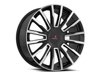 Cavallo CLV-47 Gloss Black and Machined 5-Lug Wheel; 20x8.5; 35mm Offset (21-24 Bronco Sport)