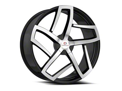 Cavallo CLV-50 Gloss Black and Machined 5-Lug Wheel; 18x8; 35mm Offset (21-24 Bronco Sport)