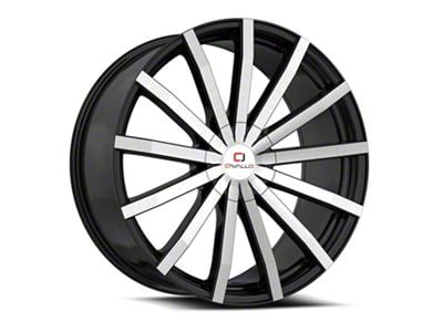 Cavallo CLV-52 Gloss Black and Machined 5-Lug Wheel; 18x8; 35mm Offset (21-24 Bronco Sport)