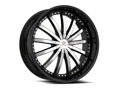 Cavallo CLV-53 Gloss Black and Machined 5-Lug Wheel; 20x8.5; 35mm Offset (21-24 Bronco Sport)