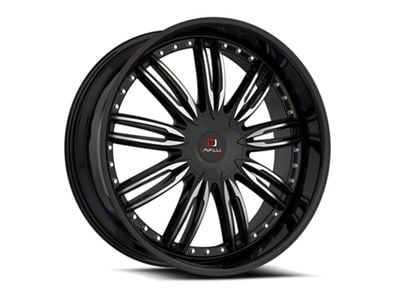 Cavallo CLV-54 Gloss Black and Machined 5-Lug Wheel; 18x8; 35mm Offset (21-24 Bronco Sport)