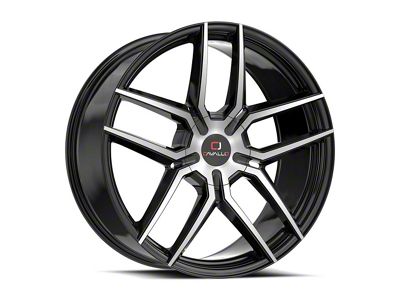 Cavallo CLV-55 Gloss Black and Machined 5-Lug Wheel; 18x8; 35mm Offset (21-24 Bronco Sport)