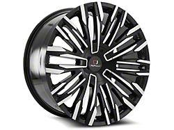 Cavallo CLV-28 Gloss Black and Machined 6-Lug Wheel; 20x8.5; 15mm Offset (05-21 Frontier)