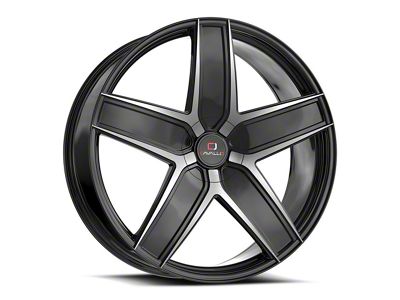 Cavallo CLV-31 Gloss Black and Machined Wheel; 22x8.5; 38mm Offset (14-23 Jeep Cherokee KL)