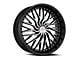 Cavallo CLV-43 Gloss Black and Machined Wheel; 18x8; 35mm Offset (84-01 Jeep Cherokee XJ)