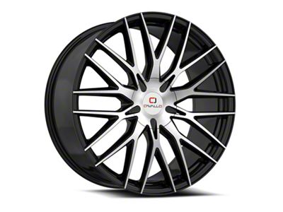 Cavallo CLV-45 Gloss Black and Machined Wheel; 20x8.5; 35mm Offset (84-01 Jeep Cherokee XJ)