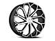 Cavallo CLV-51 Gloss Black and Machined Wheel; 18x8; 35mm Offset (84-01 Jeep Cherokee XJ)