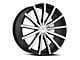 Cavallo CLV-52 Gloss Black and Machined Wheel; 20x8.5; 35mm Offset (84-01 Jeep Cherokee XJ)