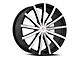 Cavallo CLV-52 Gloss Black and Machined Wheel; 22x8.5; 38mm Offset (84-01 Jeep Cherokee XJ)