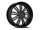 Cavallo CLV-54 Gloss Black and Machined Wheel; 20x8.5; 35mm Offset (84-01 Jeep Cherokee XJ)