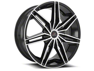 Cavallo CLV-19 Gloss Black and Machined Wheel; 22x9.5; 15mm Offset (20-24 Jeep Gladiator JT)