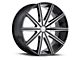 Cavallo CLV-9 Gloss Black and Machined Wheel; 22x9.5; 15mm Offset (20-24 Jeep Gladiator JT)