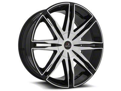 Cavallo CLV-18 Gloss Black and Machined Wheel; 20x8.5; 35mm Offset (93-98 Jeep Grand Cherokee ZJ)