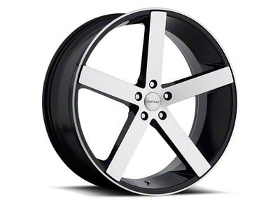 Cavallo CLV-5 Gloss Black and Machined Wheel; 18x8; 35mm Offset (93-98 Jeep Grand Cherokee ZJ)