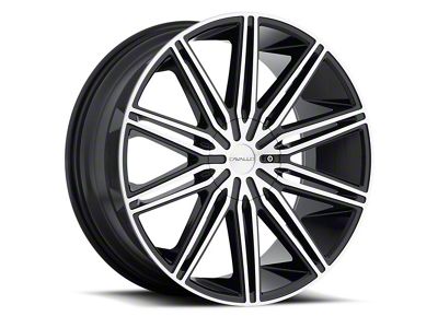 Cavallo CLV-10 Gloss Black and Machined Wheel; 18x8; 38mm Offset (15-23 Jeep Renegade BU)