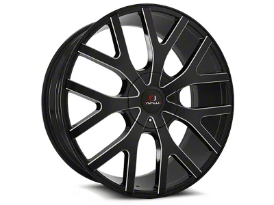 Cavallo CLV-15 Gloss Black and Milled Wheel; 18x8; 35mm Offset (15-23 Jeep Renegade BU)