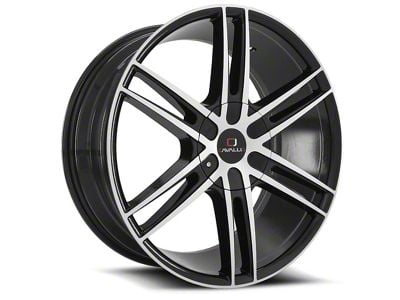 Cavallo CLV-20 Gloss Black and Machined Wheel; 20x8.5; 35mm Offset (15-23 Jeep Renegade BU)