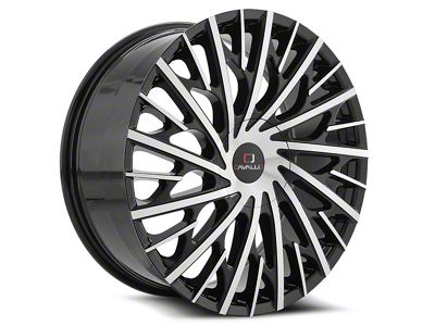 Cavallo CLV-30 Gloss Black and Machined Wheel; 22x8.5; 38mm Offset (15-23 Jeep Renegade BU)