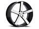 Cavallo CLV-5 Gloss Black and Machined 5-Lug Wheel; 24x10; 40mm Offset (05-15 Tacoma)