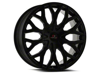 Cavallo CLV-37 Satin Black 6-Lug Wheel; 20x8.5; 15mm Offset (04-15 Titan)