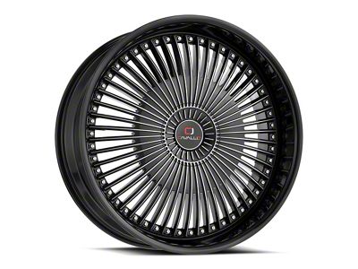 Cavallo CLV-41 Gloss Black and Machined 6-Lug Wheel; 22x9.5; 25mm Offset (04-15 Titan)