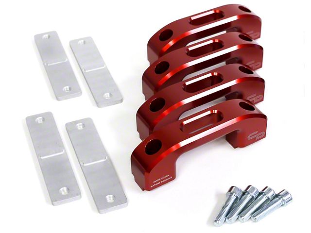 Charvonia Design Rail Tie Down Kit; Red Anodized (20-24 Jeep Gladiator JT)