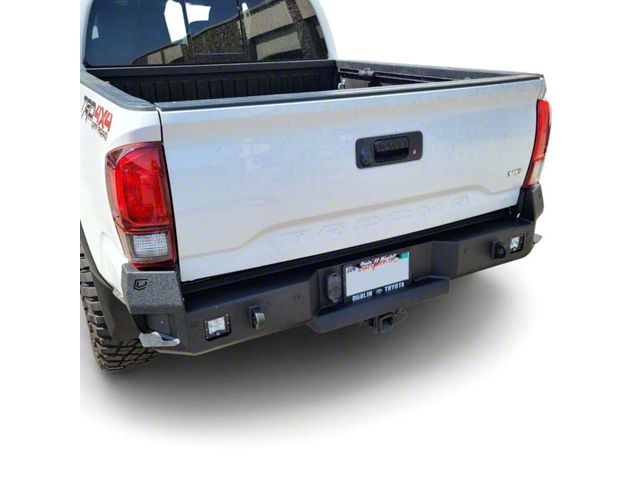 Chassis Unlimited Octane Series Rear Bumper; Not Pre-Drilled for Backup Sensors; Black Textured (16-23 Tacoma)