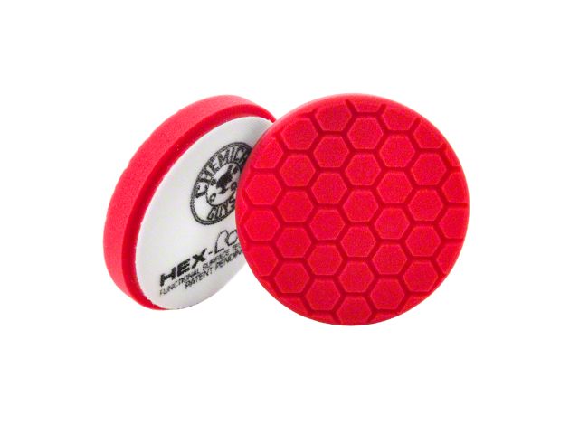 Chemical Guys Red Hex-Logic Ultra Light Finishing Pad; 6.50-Inch