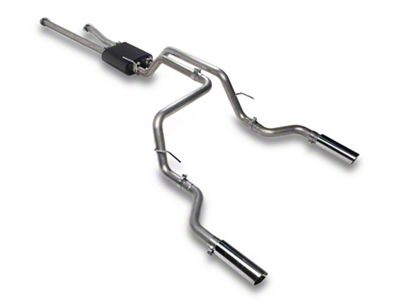 C&L Dual Exhaust System with Polished Tips; Side Exit (10-19 4.6L Tundra)