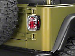 Crystal Eyes Tail Lights; Chrome Housing; Crystal Clear Lens (87-06 Jeep Wrangler YJ, TJ)