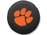 Clemson University Spare Tire Cover; Black (66-18 Jeep CJ5, CJ7, Wrangler YJ, TJ & JK)